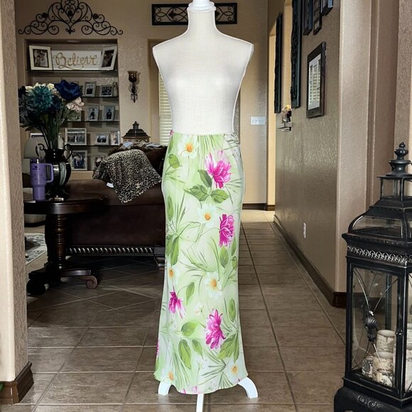 Pierre Cardin*Retro 90's Maxi Floral Print Skirt - Picture 1 of 4